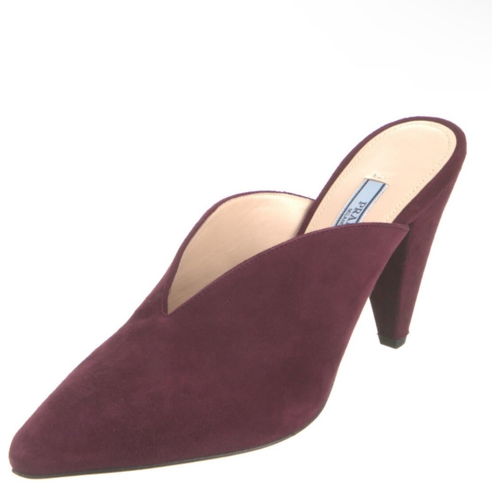 NEW PRADA SUEDE MULE  AUTHENTIC